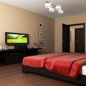 Дизайн хозяйской спальни в трехкомнатной квартире