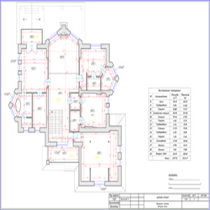 Обмерный план второго этажа в загородном доме Миллениум Парк