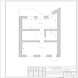Обмерный план второго этажа таунхауса в Куркино