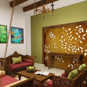 Интерьер гостиной в индийском стиле