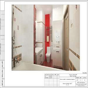 Дизайн-проект альбом визуализации ванной комнаты вид 3