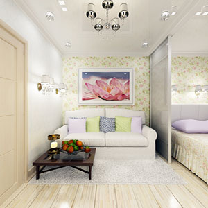Дизайн спальни-гостиной в стиле прованс