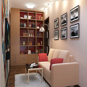 Дизайн комнаты отдыха на мансардном этаже таунхауса