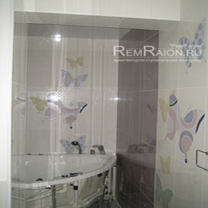 Фото ремонта ванной комнаты с бабочками
