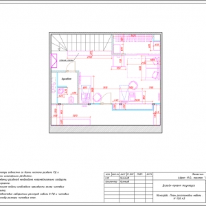 План расстановки мебели на мансардном этаже таунхауса