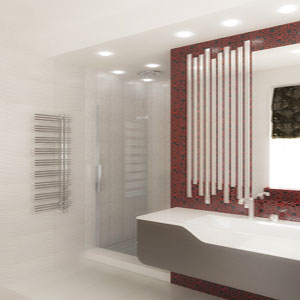 Дизайн ванной с душевой комнатой в коттедже
