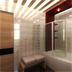 Ванная комната первого этажа в стиле модерн