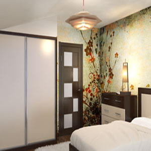 Дизайн спальни на мансардном этаже таунхауса