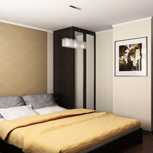 Пример дизайна в спальне ИП 46
