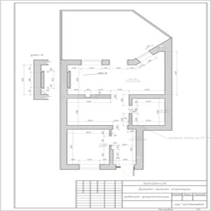 Обмерный план первого этажа таунхауса в Куркино