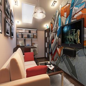 Дизайн таунхауса визуализация кабинета на мансардном этаже