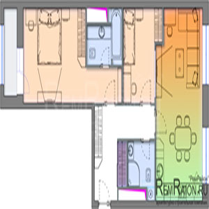 Перепланировка двухкомнатной квартиры распашонки в ЖК Тушино-2018 с двумя комнатами и гостиной