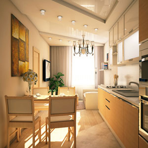 Дизайн кухни-гостиной в квартире со свободной планировкой