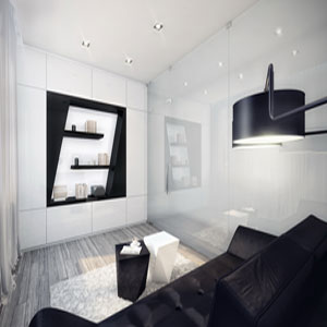 дизайн гостиной в однокомнатной квартире в стиле хай тек.jpg