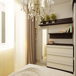 Дизайн спальни в однокомнатной квартире