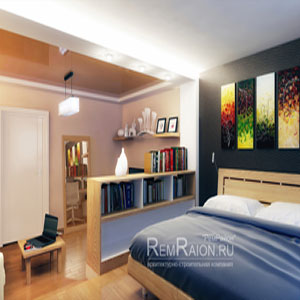 Дизайн спальни-гостиной в 2 комнатной квартире